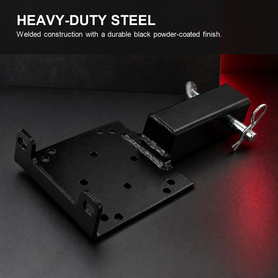 Vypart Universal ATV/UTV Winch Mounting Plate with 2" Hitch Receiver & Hitch Pin