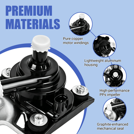 Complete electric water pump kit for Toyota Prius, including perfectly matched installation gaskets and customized sealing rings for a plug-and-play fit