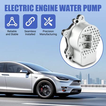 Side angle view of the G9020-47031 electric water pump assembly for 2004-2009 Toyota Prius showing the high-strength aluminum housing
