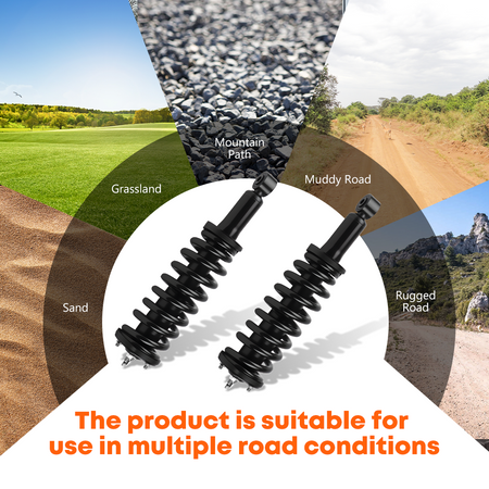 Vypart Complete Front Part Shock Coil Spring Assembly Absorber Set of 2 171347L 171347R fit with Toyota Tundra 2000-2006