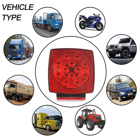 Vypart Trailer Lights, LED Waterproof Tow Lighting Kit with Wiring Harness for Boat Truck Camper RV Snowmobile Caravan