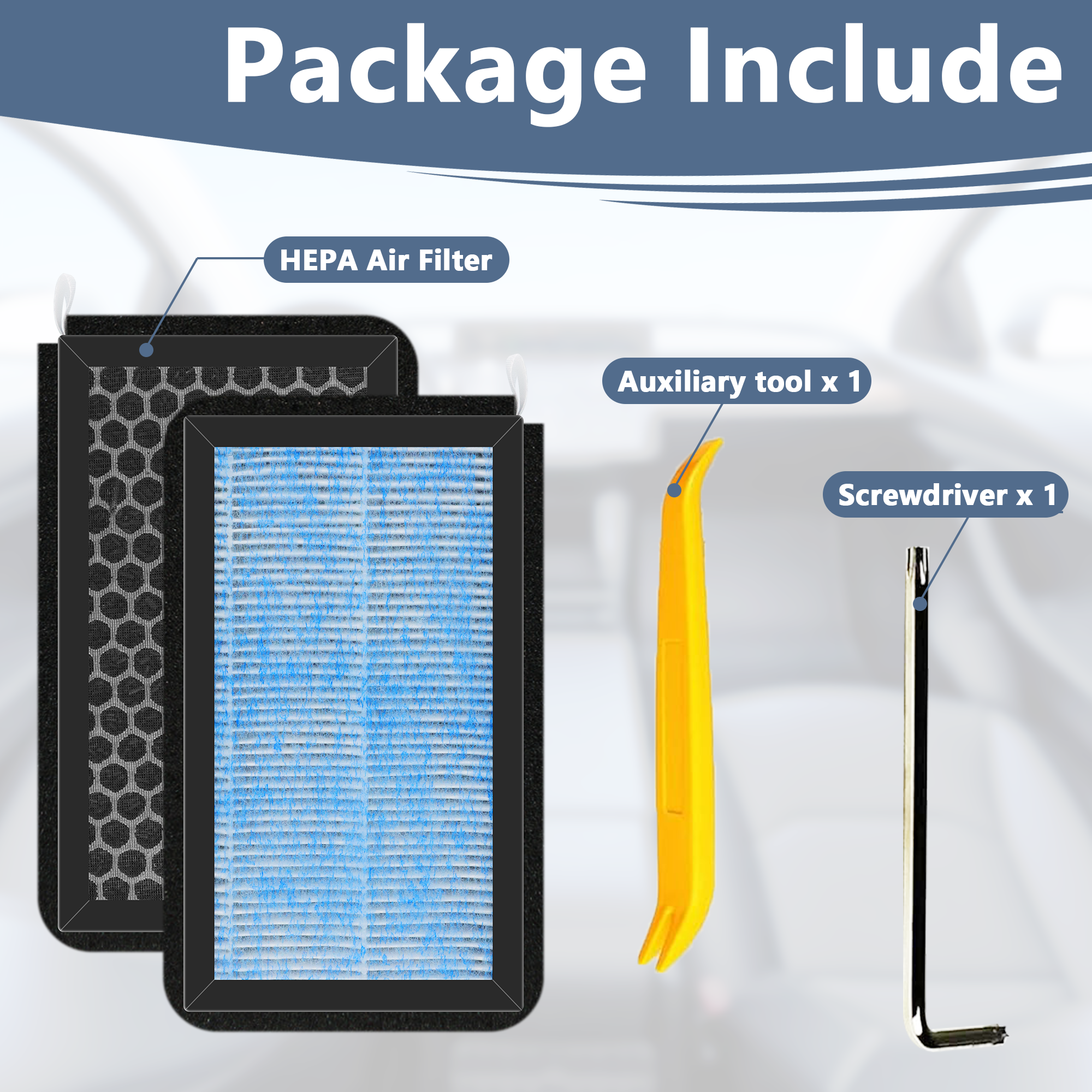 Vypart cabin air filter with activated carbon - quick and easy install, perfect fit for Tesla Model 3/Y 2016-2024, keeps air fresh and clean