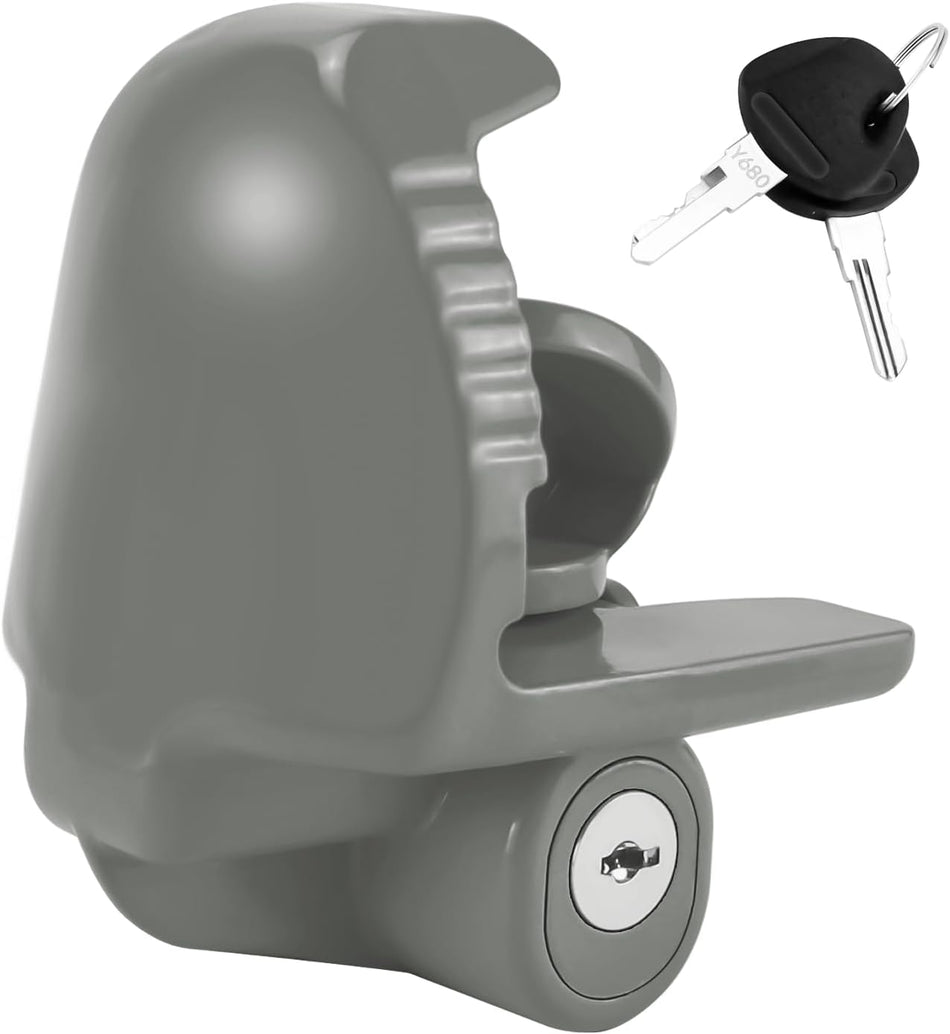 Vypart grey universal trailer hitch lock for 1-7/8 in, 2 in, 2-5/16 in couplers