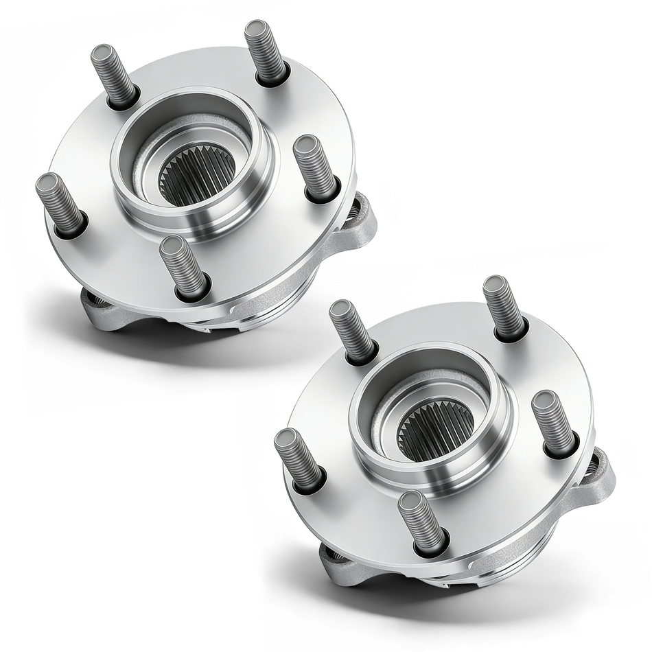 Vypart 513296-2PK Front Wheel Hub and Bearing All New Design for Safe Operation, Includes Bolts, Seal & Flange, 5 Lug Passenger Vehicle Fit