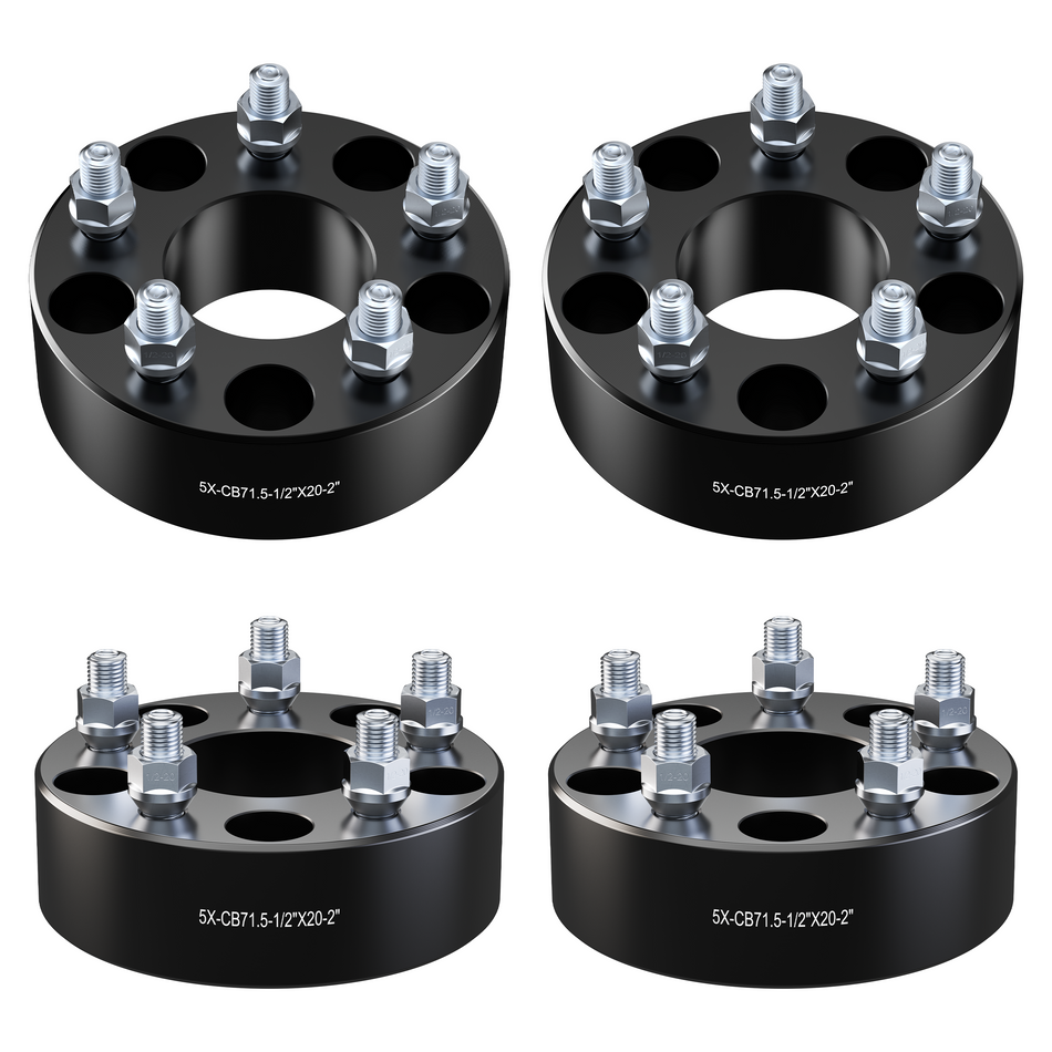 Vypart 2" 5x5 Wheel Spacers  Compatible 1/2 "x20 Studs 5x127 Center Bore for 5Lug Fit for 1999-2010 Jeep Grand 4PCS