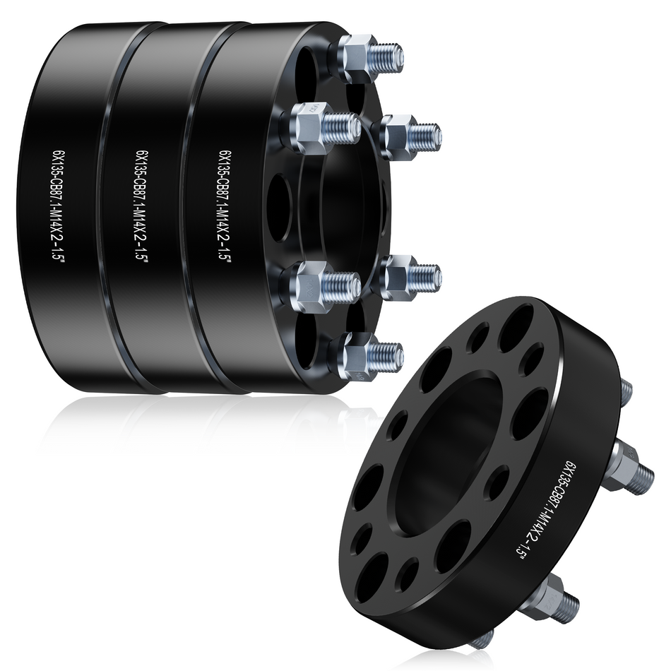 Vypart 1.5" 6x5.3 Wheel Spacers  Compatible M14x2.0 Studs 6x135 Center Bore for 6 Lug Fit for with 2015-2026 Ford F150  4PCS