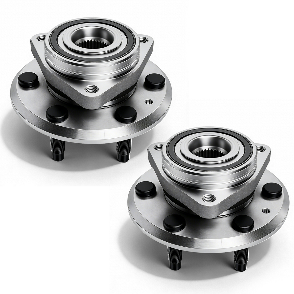 Vypart 513277-2PK Front and Rear 2WD FWD Wheel Bearing Hub Assembly for 09 17 Chevy Traverse Buick Enclave GMC Acadia Saturn Outlook