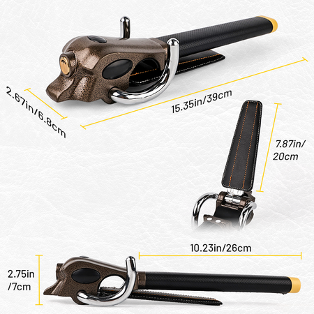 Vypart Vehicle Car Anti Theft with 3 Keys Foldable Steering Wheel Security Lock