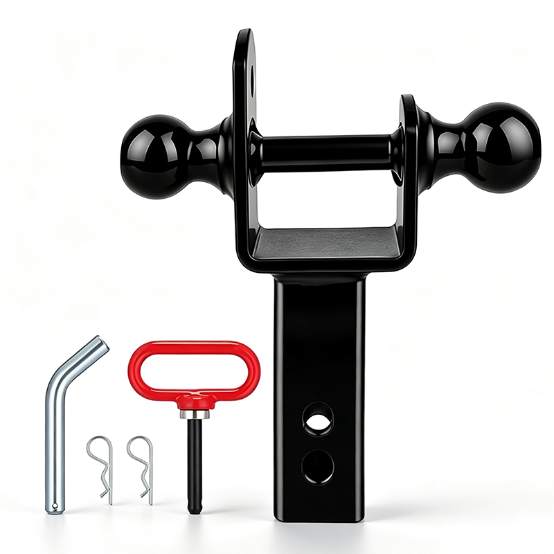 Vypart Dual Ball Trailer Hitch Receiver for ATV/UTV — 2" & 1-7/8" Balls, 2" Receiver
