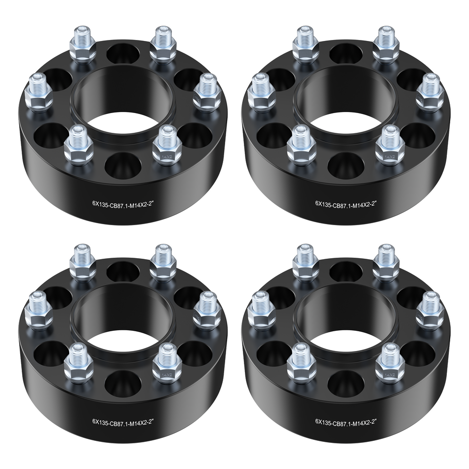 Vypart 2" 6x5.3 Wheel Spacers  Compatible M14x2.0 Studs 6x135 Center Bore for 6 Lug Fit for 2004-2014 F150 Expedition 4PCS