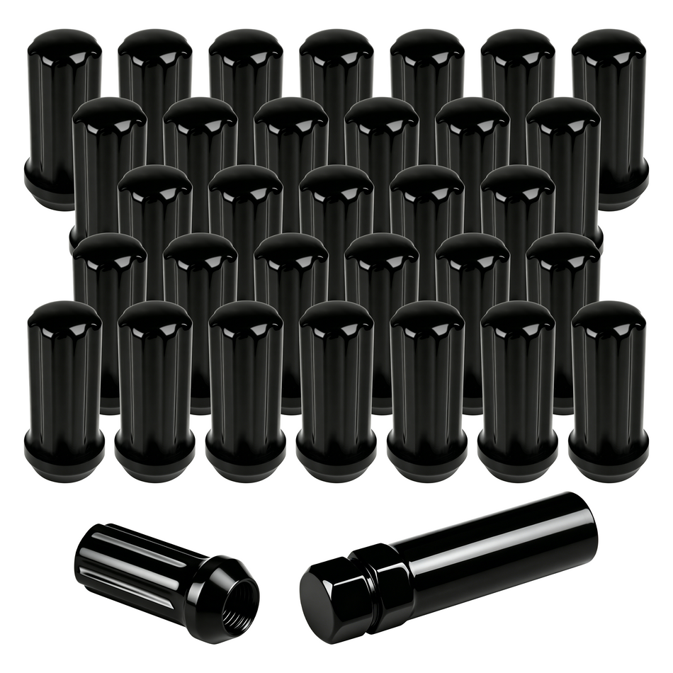 Vypart M14 X 1.5 Wheel Lug Nuts for Conical/Cone Bulge Seat with 1 Socket Key Fits 8 Lug Aftermarket Wheels,32 Pcs
