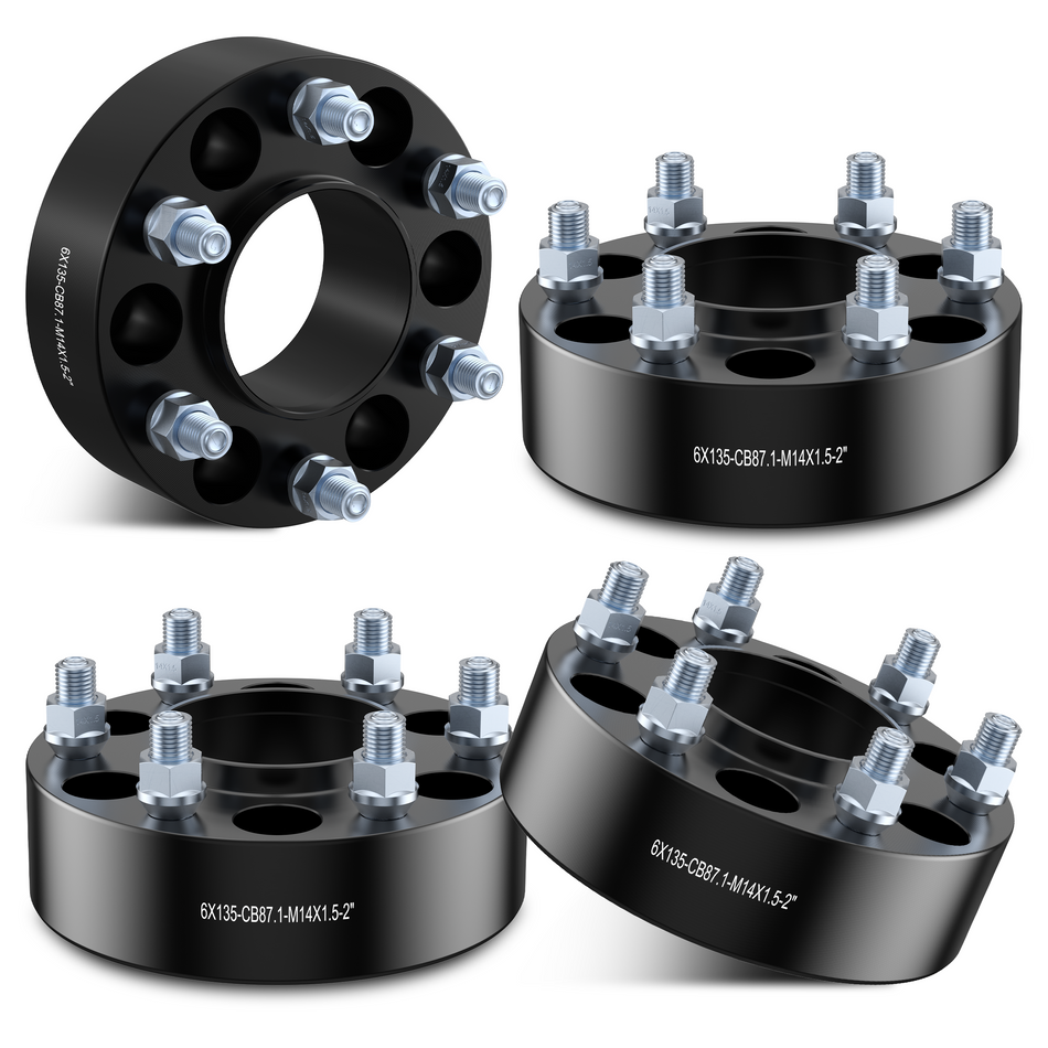 Vypart 2" 6x5.3 Wheel Spacers  Compatible M14x1.5 Studs 6x135 Center Bore for 6 Lug Fit for 2015-2025 F150 4PCS