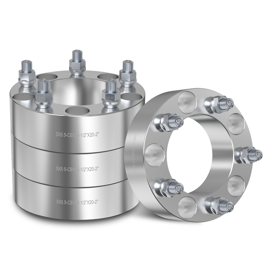 Vypart 2" 5x5.5 Wheel Spacers  Compatible 1/2 "x20 Studs 5x139.7 Center Bore for 5Lug Fit for 1980-1996 Ford F-150 4PCS
