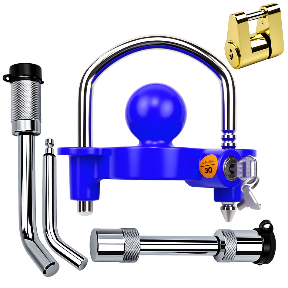 Vypart 4-in-1 Towing Hitch Lock Set with Padlock & Locking Pins – Heavy Duty Anti-Theft Trailer Lock