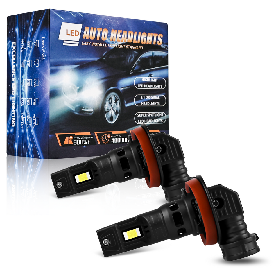 Vypart H11/H9/H8 LED Headlight Bulb Kit High Low Beam Automotive Fog Lights Headlight Bulbs Lifespan Light,2 Pcs