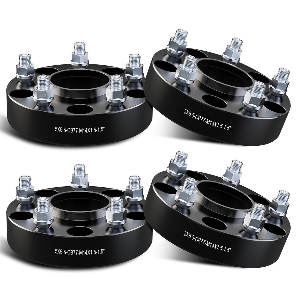 Vypart 1.5" 5x5.5 Wheel Spacers  Compatible M14x1.5 Studs 5x139.7 Center Bore for 5Lug Fit for 2002-2010 Dodge Ram 1500 4PCS