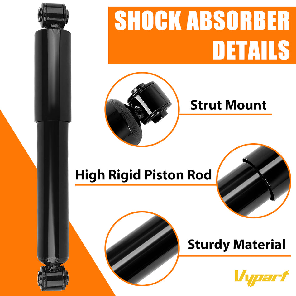 Vypart set of 2 PCS 37290 Rear Struts Shock Absorber Assembly for Chrysler Town & Country 2008-2016 Dodge Grand Caravan 2008-2020