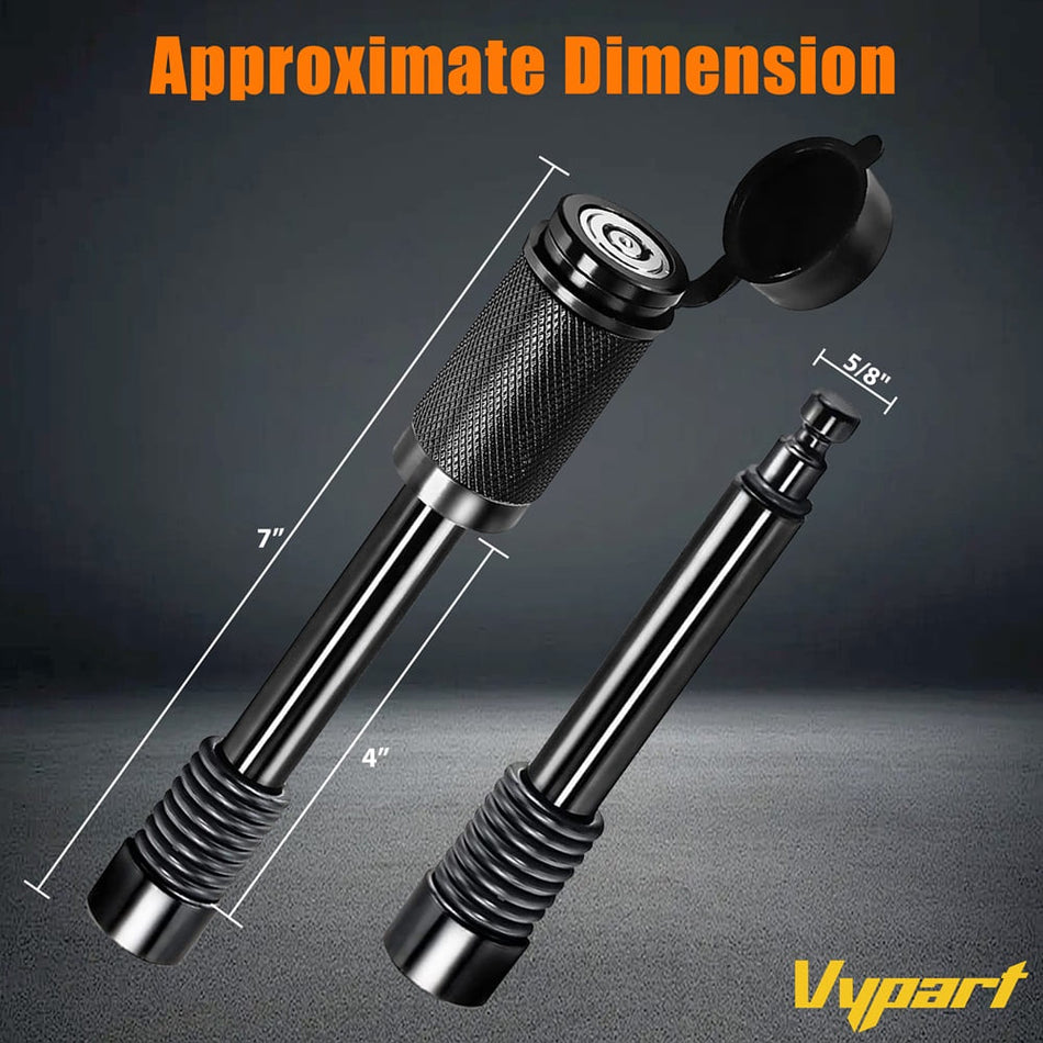 Vypart 1 pack Trailer Hitch Receiver Pin Lock 5/8" Diameter 4" Length for Car Truck Boat