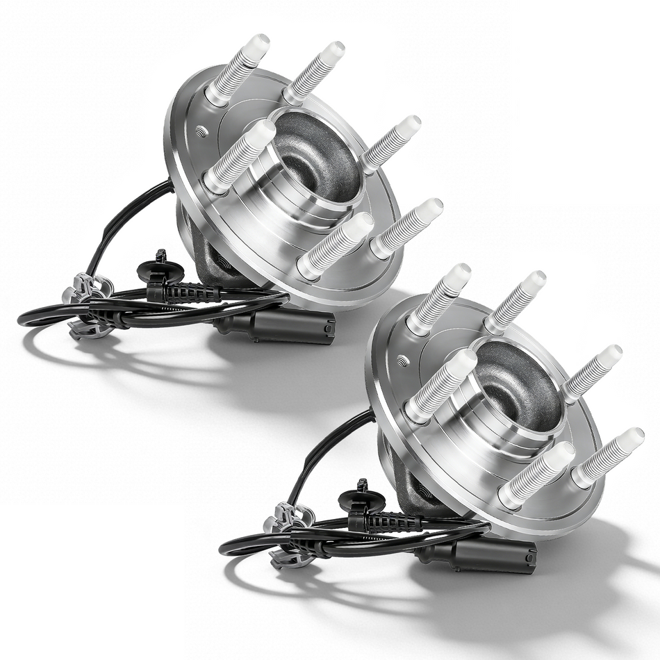 Vypart 515097-2PK Front Wheel Bearing Hub Assembly w/ ABS Sensor 6 Lug Pilot Holes, Magnetic Rings, Clearance Well B2B