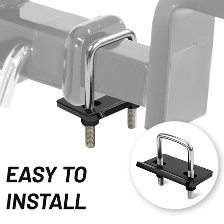 Vypart Tow Hook,Car Towing Eye Heavy Duty Hitch Tightener and Stabilizer for 1.25 and 2 Trailer Hitches