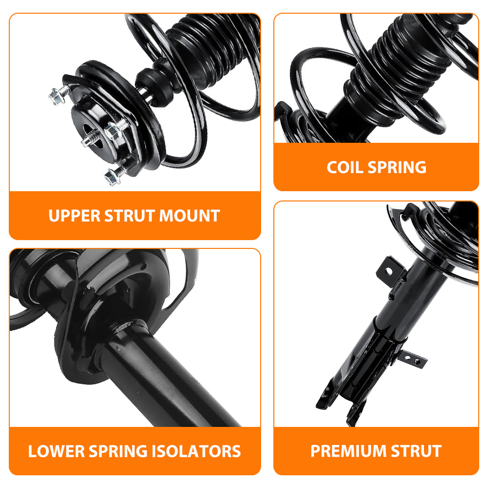 Vypart Front Quick Complete Struts Shocks Absorbers 172367 172368 (Set of 2) Fit for Jeep Compass/Patriot 2007-2010 Dodge Caliber 2.0L L4 2007-2012 Suspension Kit