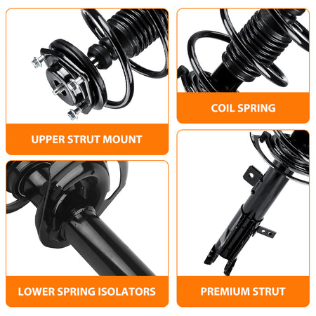Vypart Front Quick Complete Struts Shocks Absorbers 172367 172368 (Set of 2) Fit for Jeep Compass/Patriot 2007-2010 Dodge Caliber 2.0L L4 2007-2012 Suspension Kit