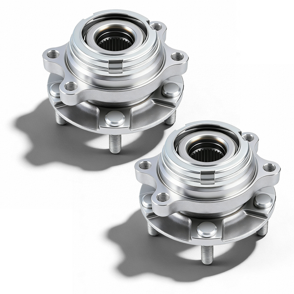 Vypart 513296-2PK Front Wheel Hub and Bearing All New Design for Safe Operation, Includes Bolts, Seal & Flange, 5 Lug Passenger Vehicle Fit