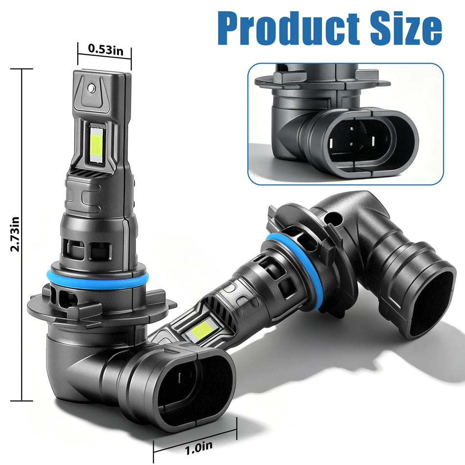 Vypart 9006 LED Headlight Bulbs Fog Bulb for Automotive High Low Beam，Replacement，High Low Beam，2 Pcs
