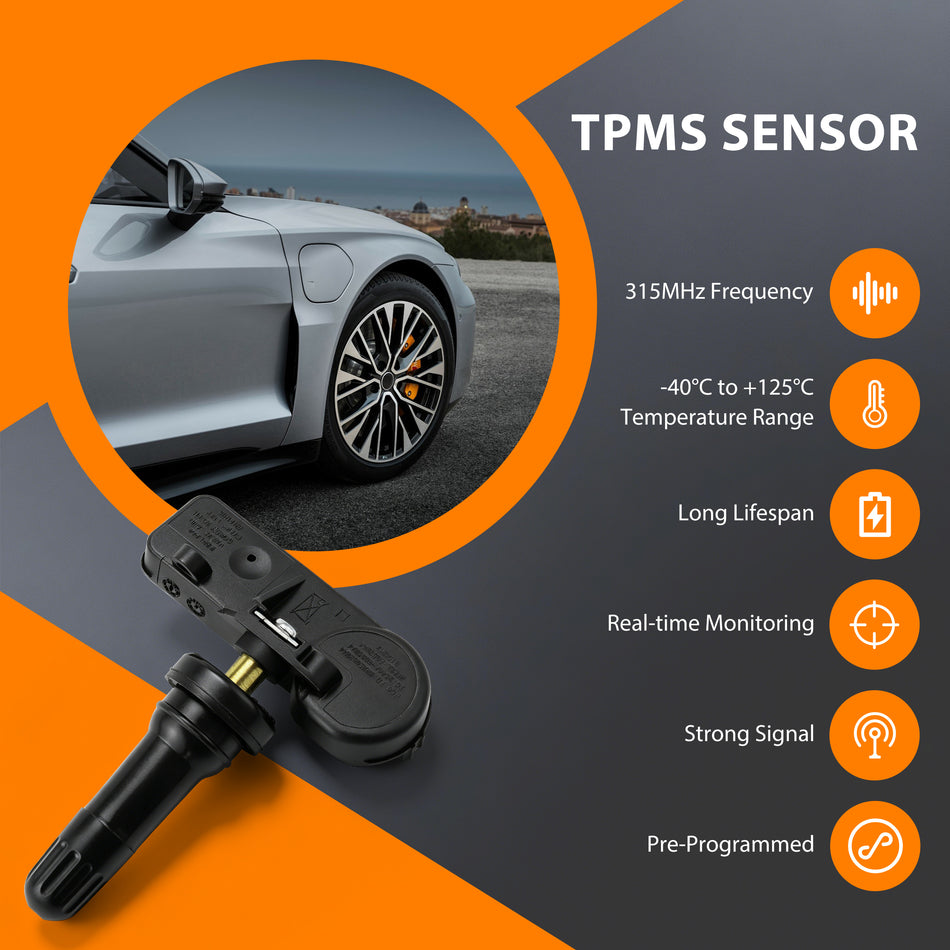Vpart 9L3Z1A189A TPMS Tire Pressure Sensors, OE 9L3T-1A180-AE/AF, 315MHZ, Fit for Ford F150 F250 F350, 4PCS