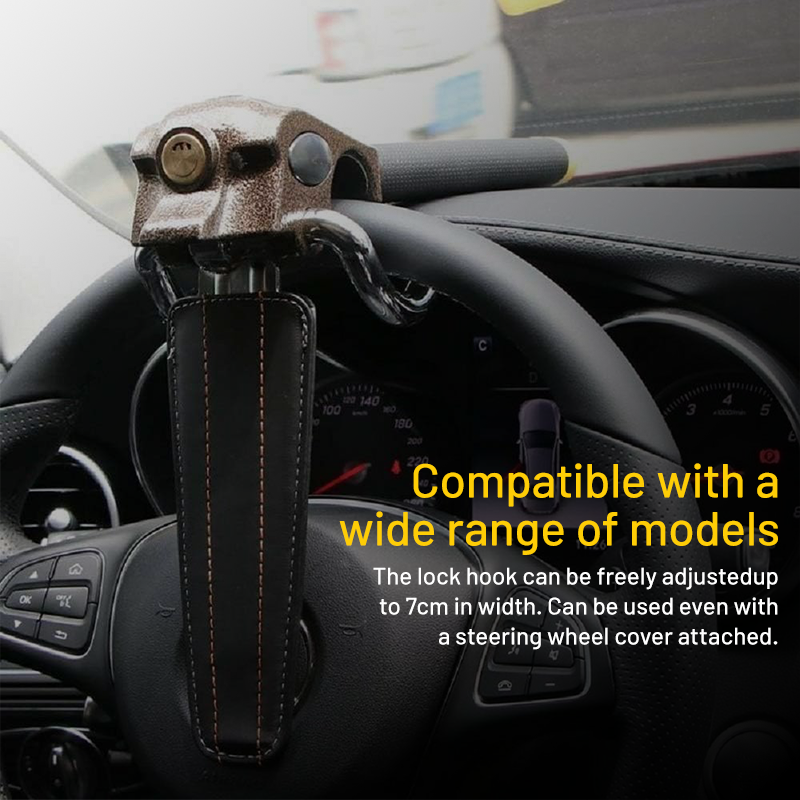 Vypart Vehicle Car Anti Theft with 3 Keys Foldable Steering Wheel Security Lock