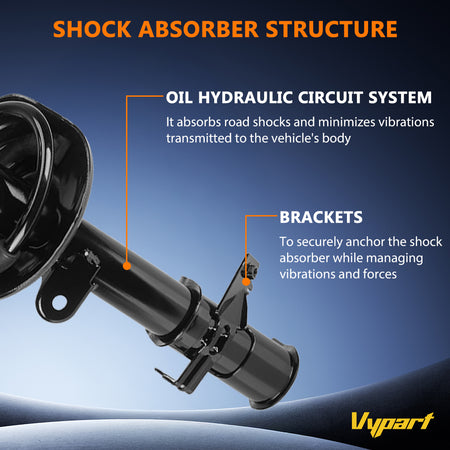 Vypart 272492/1333365L Front Left Struts and Shocks Absorber Complete Assembly Compatible with Honda CR-V 2007-2014
