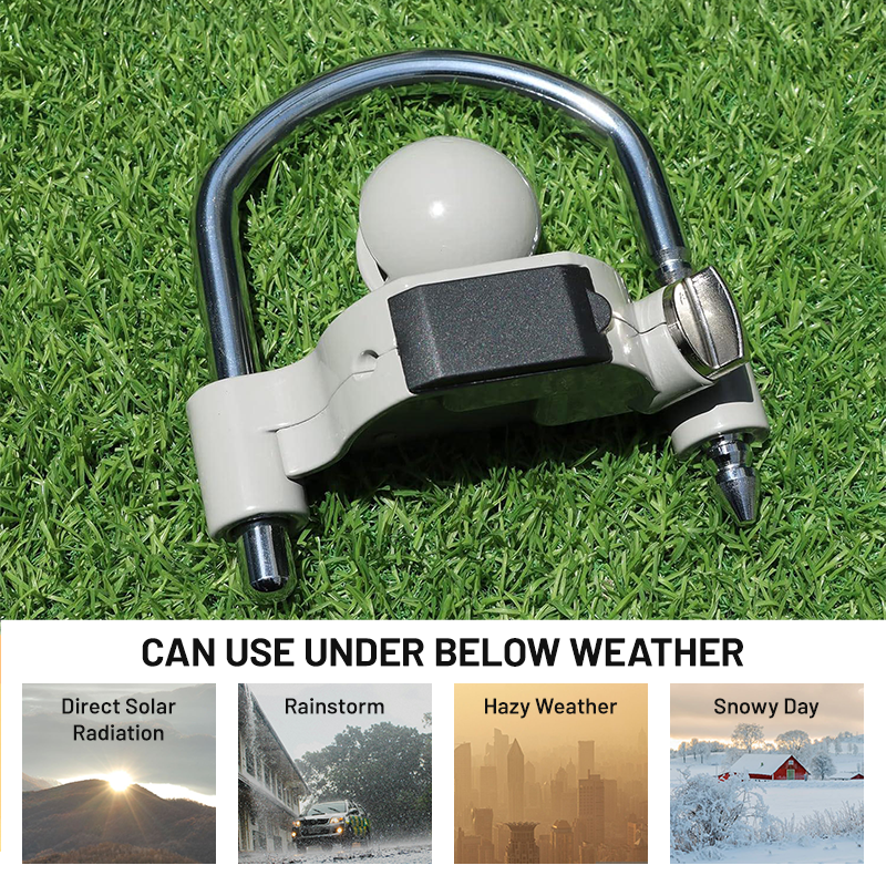 Vypart Gray universal trailer lock with combination ensure same fit for 1-7/8" 2" 2-5/16" coupler travel accessories secure paint-free for camper boats trucks rvs