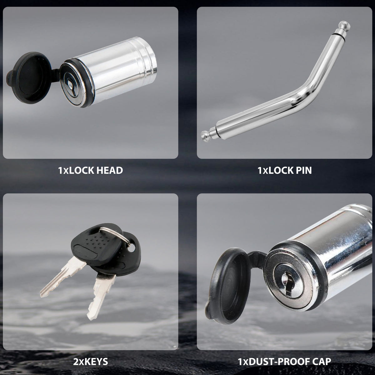 Vypart connector with double-end locking mechanism, with diameters of 1/2 inch and 5/8 inch Trailer Hitch Receiver Coupler Lock