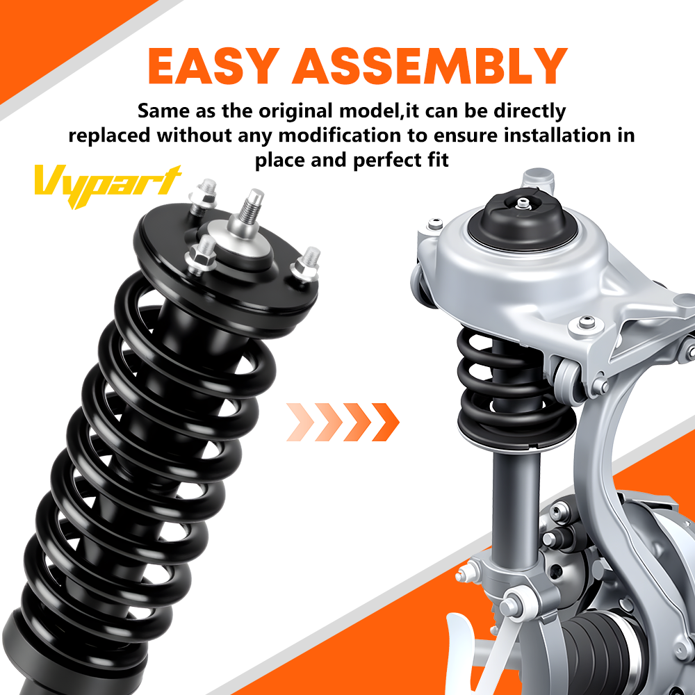 Vypart Complete Front Part Shock Coil Spring Assembly Absorber Set of 2 171347L 171347R fit with Toyota Tundra 2000-2006