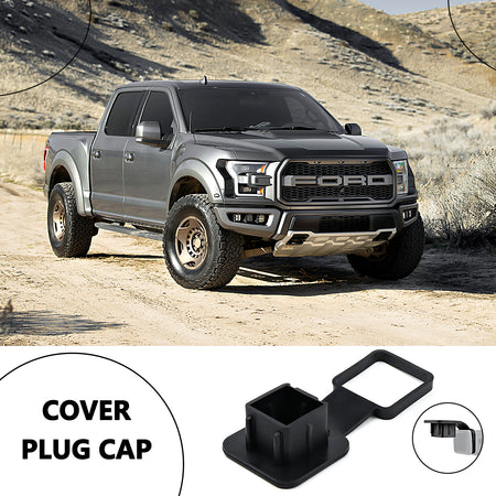 Vypart 2 inch hitch plug insert with premium black soft rubber simply push in design with ribs for heavy duty protection