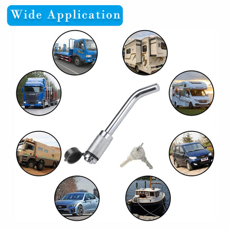 Vypart 5/8" Bent Hitch Pin Lock 3-1/2" Bent Pin a pair for Trailer RV Class III/IV 2 2-1/2" Ideal for Tow Receiver