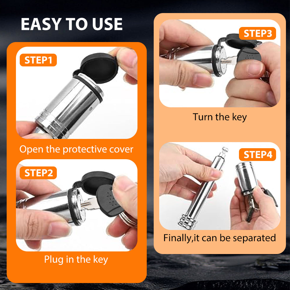 Vypart cheap hitch pin lock with cap weather-resistant 5/8" security lock pin adapter for car, truck, and trailer