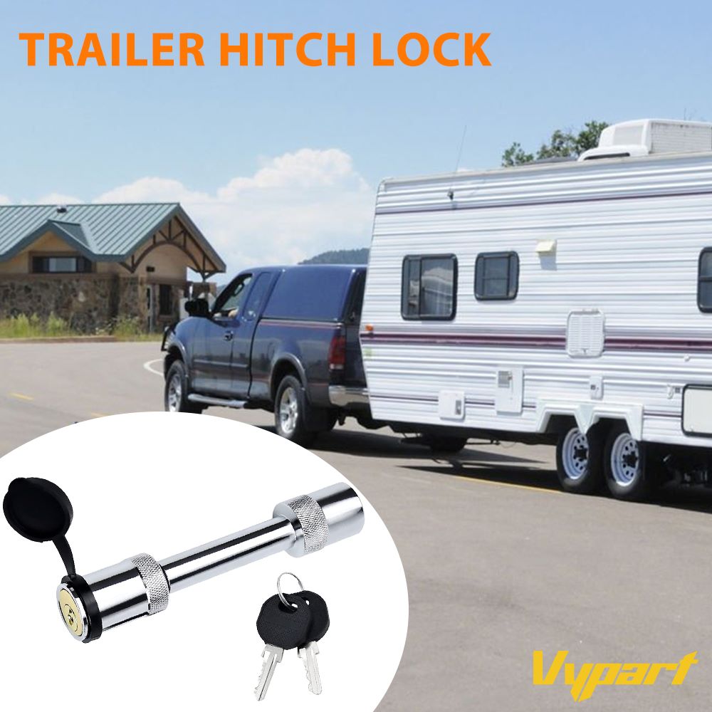 Vypart Bone Style Locking 5/8" Trailer Hitch Pin Assembly with 2 keys for Trailer Yachts