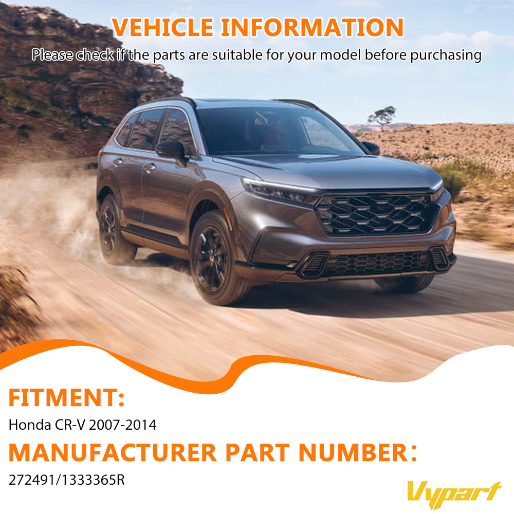 Vypart Front Right Side Shocks/Struts Replacement Complete Shock Absorber 272491/1333365R with Spring Assembly fit for Honda CR-V 2007-2014