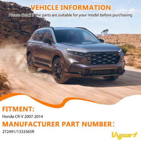 Vypart Front Right Side Shocks/Struts Replacement Complete Shock Absorber 272491/1333365R with Spring Assembly fit for Honda CR-V 2007-2014