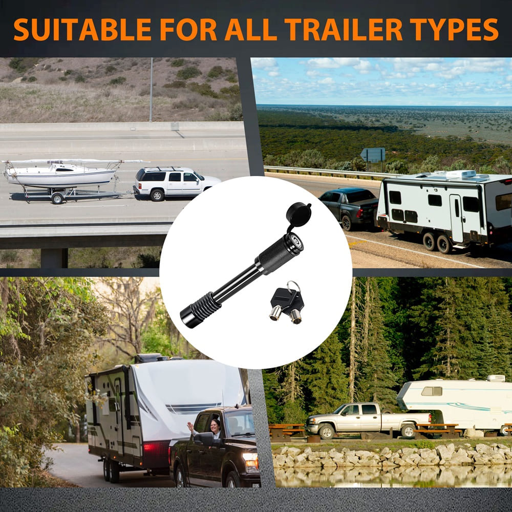 Vypart 1 pack Trailer Hitch Receiver Pin Lock 5/8" Diameter 4" Length for Car Truck Boat
