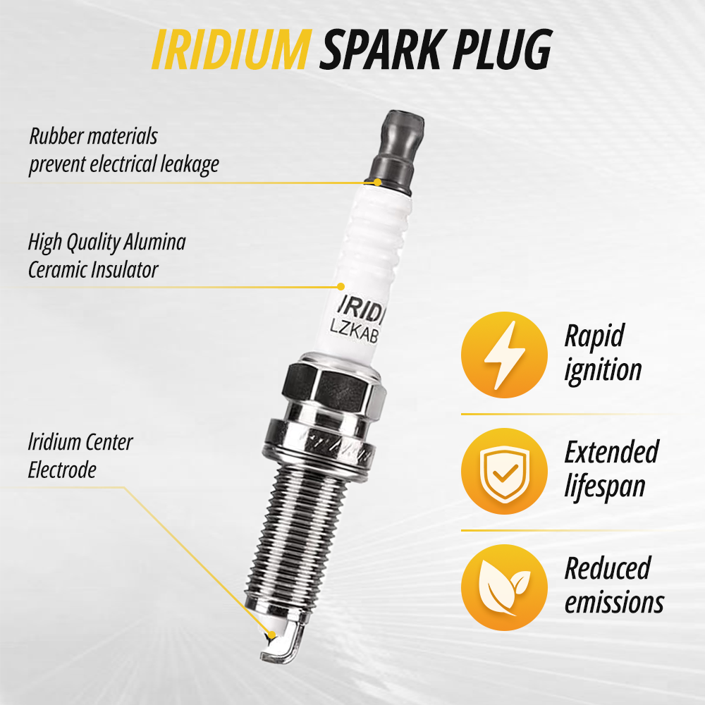 9029 iridium spark plug with a fine center electrode to provide a concentrated spark and resist wear on Nissan vehicles