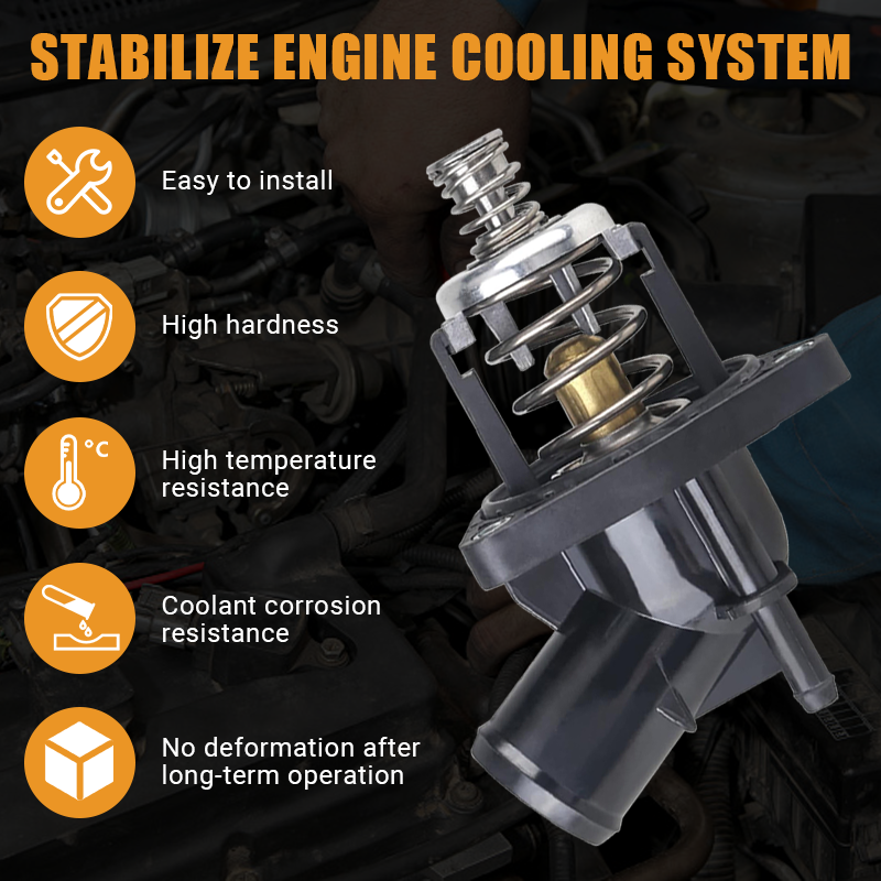 The Vypart 15-11125 thermostat housing effectively stabilizes your engine cooling system. Features easy installation, high hardness, high-temperature resistance, coolant corrosion resistance, and no deformation after long-term operation.