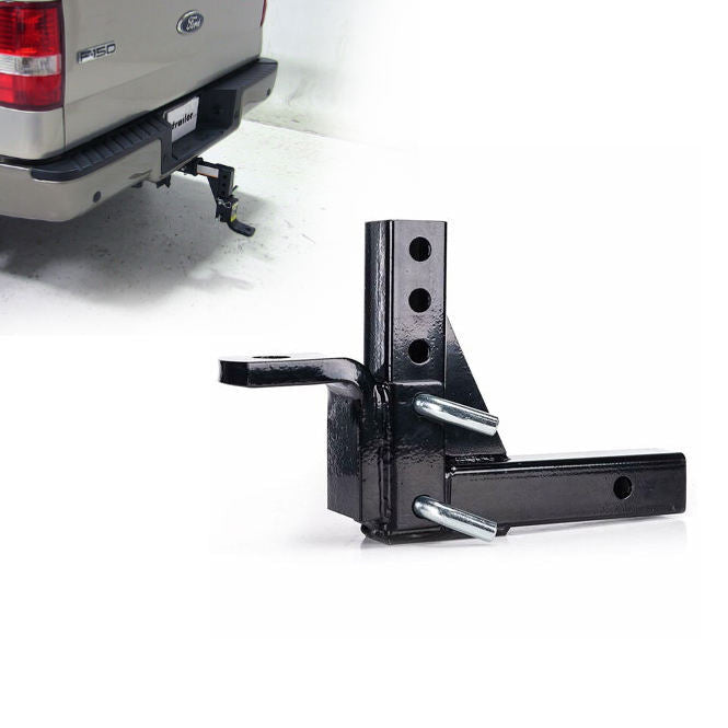 Close-up of Vypart hitch ball mount showing detailed view of both 2'' & 2 5/16'' ball heads