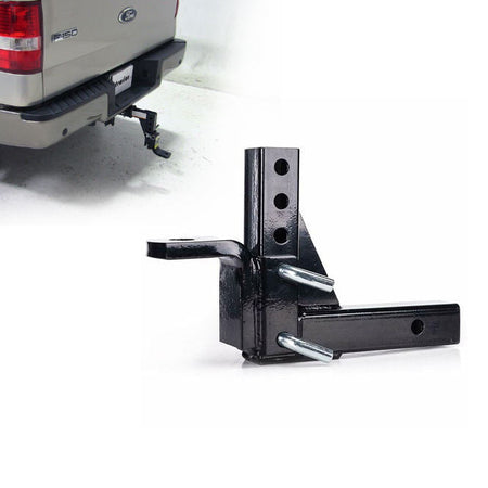 Close-up of Vypart hitch ball mount showing detailed view of both 2'' & 2 5/16'' ball heads