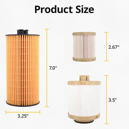 FD4616 FL2016 Replace Part Numbers Cross Reference - Oil Filter: FL2016 PF1704 3C3Z-6731-AA | Fuel Filter: FD4616 GF691 PF7812 3C3Z-9N184-CA for Ford 6.0L Power Stroke