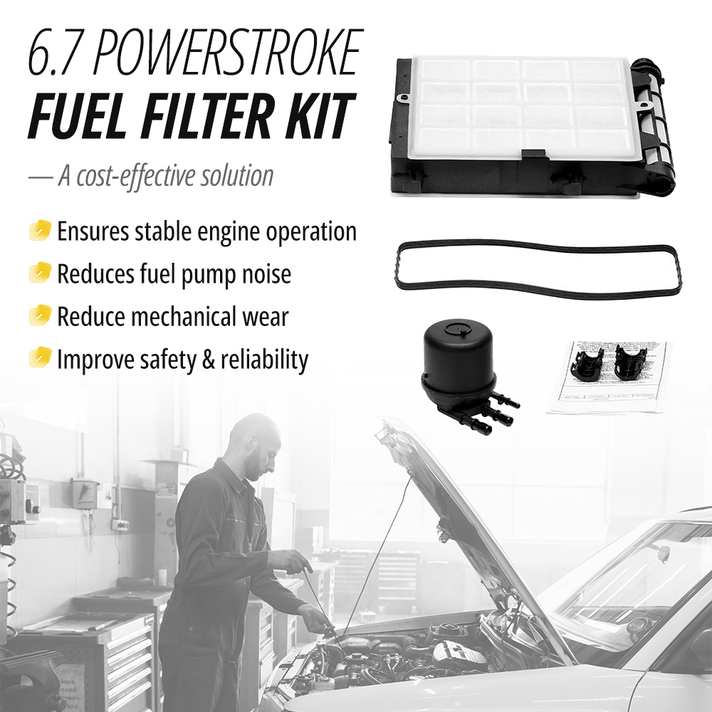 FD4624 FD4625 Fuel Filter Kit Detail View - Precision-Engineered Housing, Secure Retaining Clips, Durable Cap and Frame Construction for Ford 6.7L Power Stroke Diesel