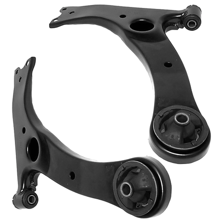 Driver and passenger side front lower control arms K640361 and K640360 with pre-installed bushings