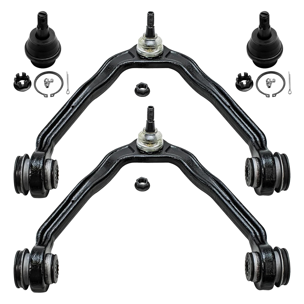 Front upper control arms with pre-assembled ball joints K80942 and lower ball joints K6541 for 4WD GM trucks