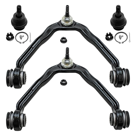 Front upper control arms with pre-assembled ball joints K80942 and lower ball joints K6541 for 4WD GM trucks